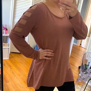 Long Sleeve Slitted Shirt